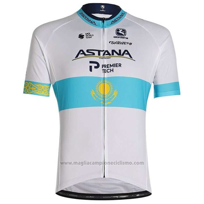 2020 Abbigliamento Ciclismo Astana Campione Kazako Manica Corta e Salopette